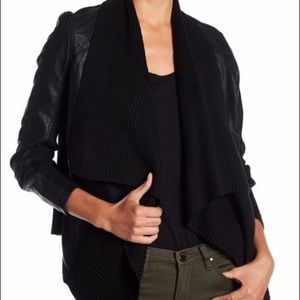 Blank NYC Faux Leather Drape Jacket